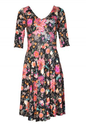 3/4 Sleeve Marilyn Dress Print SALE!: 1501 X-Small