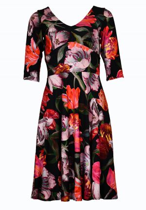 3/4 Sleeve Marilyn Dress Print SALE!: 1516 Medium