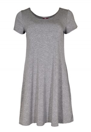 Cap Sleeve Lucy Tunic Solid-Small-1295 marled grey