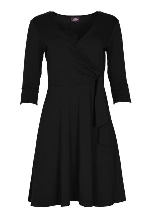 3/4 Sleeve Tayler Dress Print: Small 149 Black