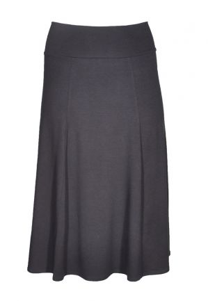 Flappy Skirt Solid-Small-149 Black