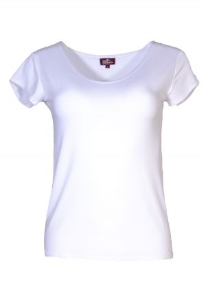 Cap Sleeve Tee Solid: X-Large 100 White