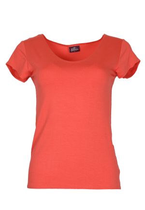 Cap Sleeve Tee: Small 1857 Coral