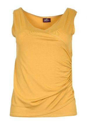 Sleeveless Wrap Top Solid: X-Small 1409 goldenrod