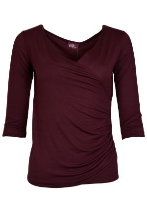 Wrap Top Solid: X-Small 1890 Merlot