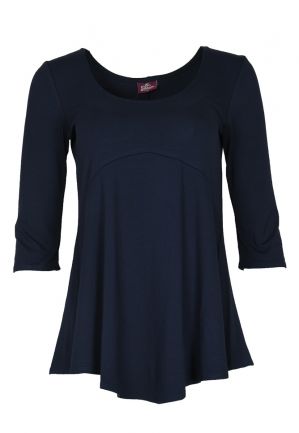 3/4 Sleeve Suzie Top Solid: X-Small 224 Navy
