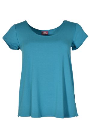 Cora Tee Solid: Small 1345 peacock