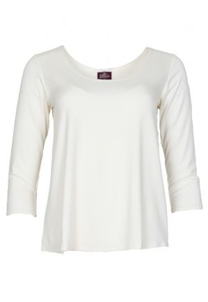 3/4 Sleeve Cora Top Solid: X-Small 101 Cream