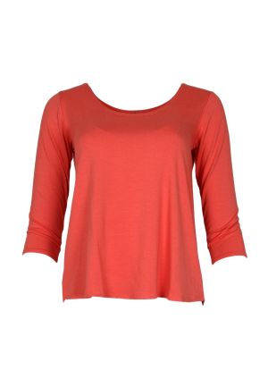 3/4 Sleeve Cora Top SALE! : 1678 Coral X-Small