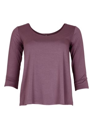 3/4 Sleeve Cora Top Solid: Small 1782 Mauve