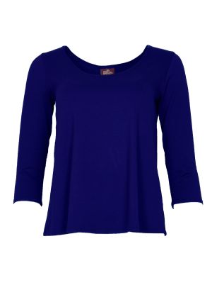 3/4 Sleeve Cora Top Solid: X-Small 1783 Royal