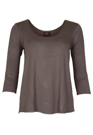 3/4 Sleeve Cora Top Solid: X-Small 1870 Fawn