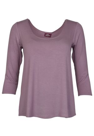 3/4 Sleeve Cora Top Solid: Small 1908 Lavender